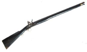 ANTIQUE 19TH CENTURY BAKER STYLE FLINTLOCK RIFLE