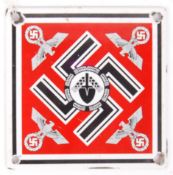 WWII REICH LABOUR SERVICE LEADER PERSONAL STANDARD ENAMEL SIGNS