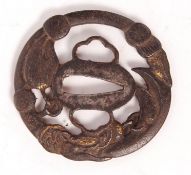 ANTIQUE 19TH CENTURY BRONZE JAPANESE TSUBA