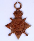 WWI 1914 STAR MEDAL FIRST WORLD WAR TO A SHOEING SMITH