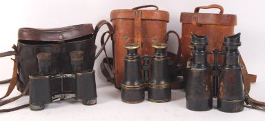 COLLECTION OF WWI FIRST WORLD WAR BINOCULARS