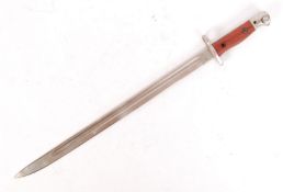 A WWI First World War British issue 1907 pattern ' Wilkinson ' rifle bayonet, with G R crown &