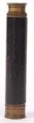 19TH CENTURY SMALL THREE DRAW NAVAL BRASS TELESCOPE