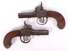 PAIR 19TH CENTURY EGG OF LONDON PERCUSSION CAP PISTOLS