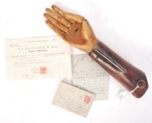 ANTIQUE CIRCA 1913 ARTIFICIAL POSEABLE HAND AND ARM