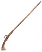 ANTIQUE MIDDLE EASTERN LONG BARRELLED FLINTLOCK RIFLE