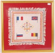 POST-WWII RAMC ROYAL ARMY MEDICAL CORP FRAMED PANEL