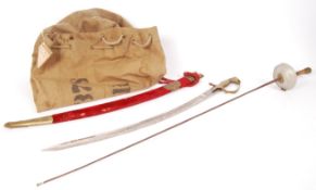 ASSORTED MILITARIA - SWORDS, KIT BAG ETC