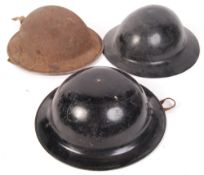 ASSORTED WWII SECOND WORLD WAR CIVIL DEFENCE HELMETS
