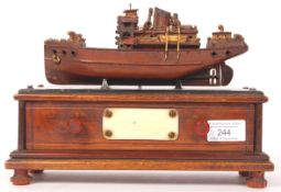 WWII SECOND WORLD WAR ERA POW MADE MODEL SHIP