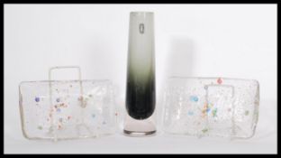 A pair of 20th Century studio glass pin dishes dec