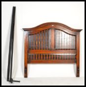 A large Victorian style hardwood and ebony inlaid