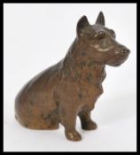 A 19th century Victorian bronze figurine of a terr