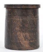 A 19th century Chinese bamboo brush pot having mon