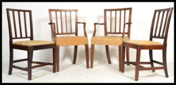 A set of 4 19th century Georgian mahogany railed b
