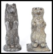 Two 19th century silver plated white metal novelty