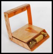 A very rare Gillette gold / gilt razor 1917 edition no. 133963 in metamorphic faux mother of pearl