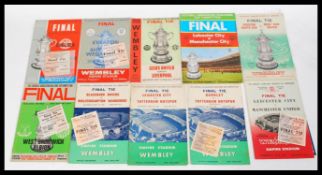 A complete collection of The Football Association Challenge Cup Final programmes from the 1960's,