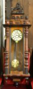 A 19th century Vienna Regulator wall clock having