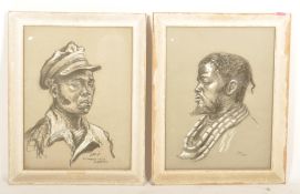 Day - A pair of 1960's mid Century large framed an