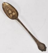 An 18th century Georgian silver hallmarked berry spoon bearing hallmarks for London 1792 makers John