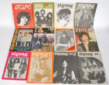 A group of vintage 1960's - 1970's Zigzag magazines to include No 1 2 12 14 16 27 28 etc. Please see