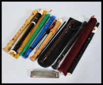 A good collection of vintage and retro 20th Century recorders, various makes and models. Please