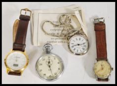 A collection of vintage 20th century watches to include a gentleman's antimagnetic watch, a Roamer