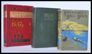A group of three interesting exploratory early travel related books to include Albert N'Yanza