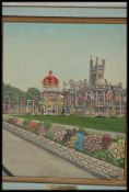 Local Interest - An oil on canvas gouache painting entitled Bristol Coronation 1953. Please see