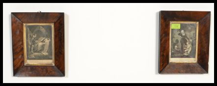 A pair of 19th century rosewood / mahogany picture frames of typical form having inner gilt borders.