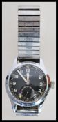 A vintage 20th century WW2 Second World War issue military wrist watch by Buren having a luminous