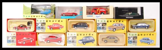 ASSORTED VANGUARDS AND OTHER DIECAST 1:43 SCALE MODEL CARS