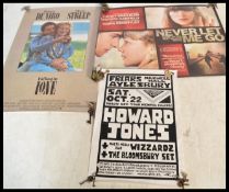A selection of vintage posters to include a screen printed poster from Howard Jones at Maxwell