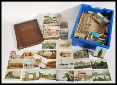 A large collection of assorted Edwardian and later 20th century postcards. Various topographical