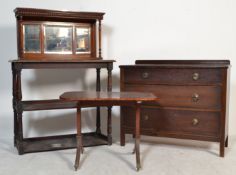 A collection of vintage furniture to include a Regency rival occasional table, a Victorian