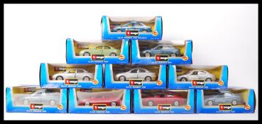 COLLECTION OF BURAGO 1:24 SCALE PRECISION DIECAST MODEL CARS