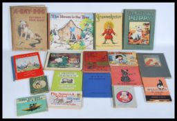 A collection of vintage retro 20th century children's illustrated books to include Aesop's Fables In