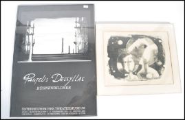 An unusual lithograph print of Madonna and child,