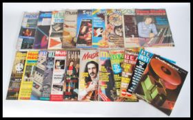 A collection of vintage music magazines from the 1970's and 80's to include beat magazine from