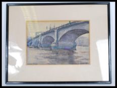 A 20th century original water colour painting on water colour paper featuring London Bridge signed