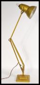 A vintage pre war Herbert Terry 1227 Anglepoise table / desk lamp in original gold painted finish.
