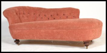 A Victorian chaise longue conversation sofa / dayb