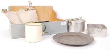 WWII SECOND WORLD WAR MILITARY ISSUE MESS TINS AND