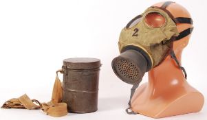 RARE WWI FIRST WORLD WAR EARLY GERMAN GAS MASK REP
