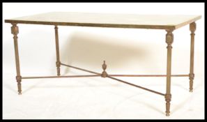 A vintage 20th century gilt brass coffee table hav