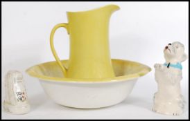 An Arcadian China Model of The Rock of Ages, bearing the arms of Cheddar.together with a Price
