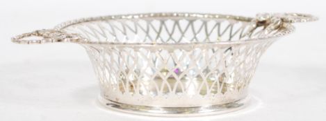 An early 20th century silver hallmarked fret pierc