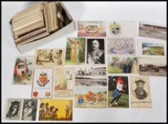 Vintage subject postcards. Various themes (no greetings type). Shoebox with approx 450