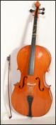 Musical Instruments. A 20th century cello, possibly Stentor having shaped two piece back, f
